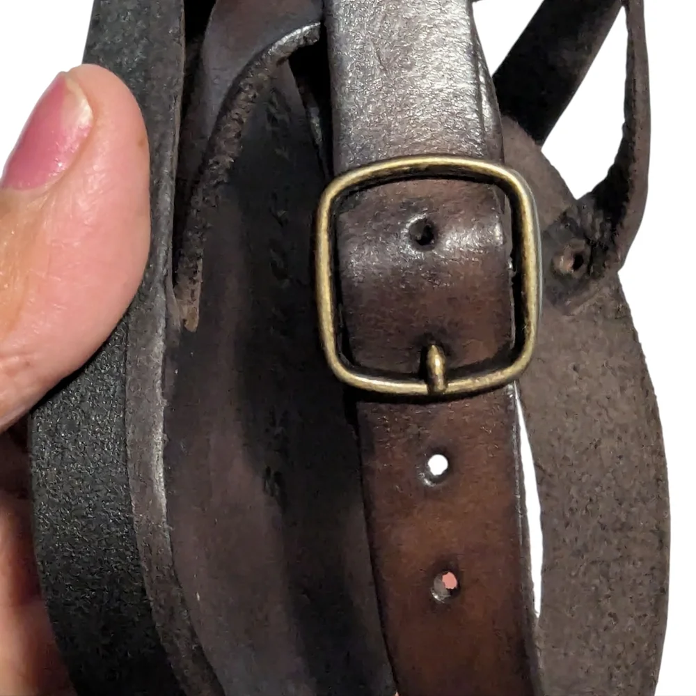 Brador Women's Luke Schuhe Dark Brown Leather Sandal Size 38.Made In Italy - Picture 11 of 15